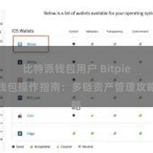 比特派钱包用户 Bitpie钱包操作指南：多链资产管理攻略