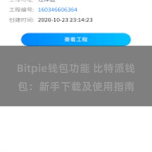 Bitpie钱包功能 比特派钱包：新手下载及使用指南