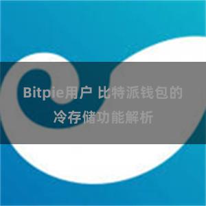 Bitpie用户 比特派钱包的冷存储功能解析